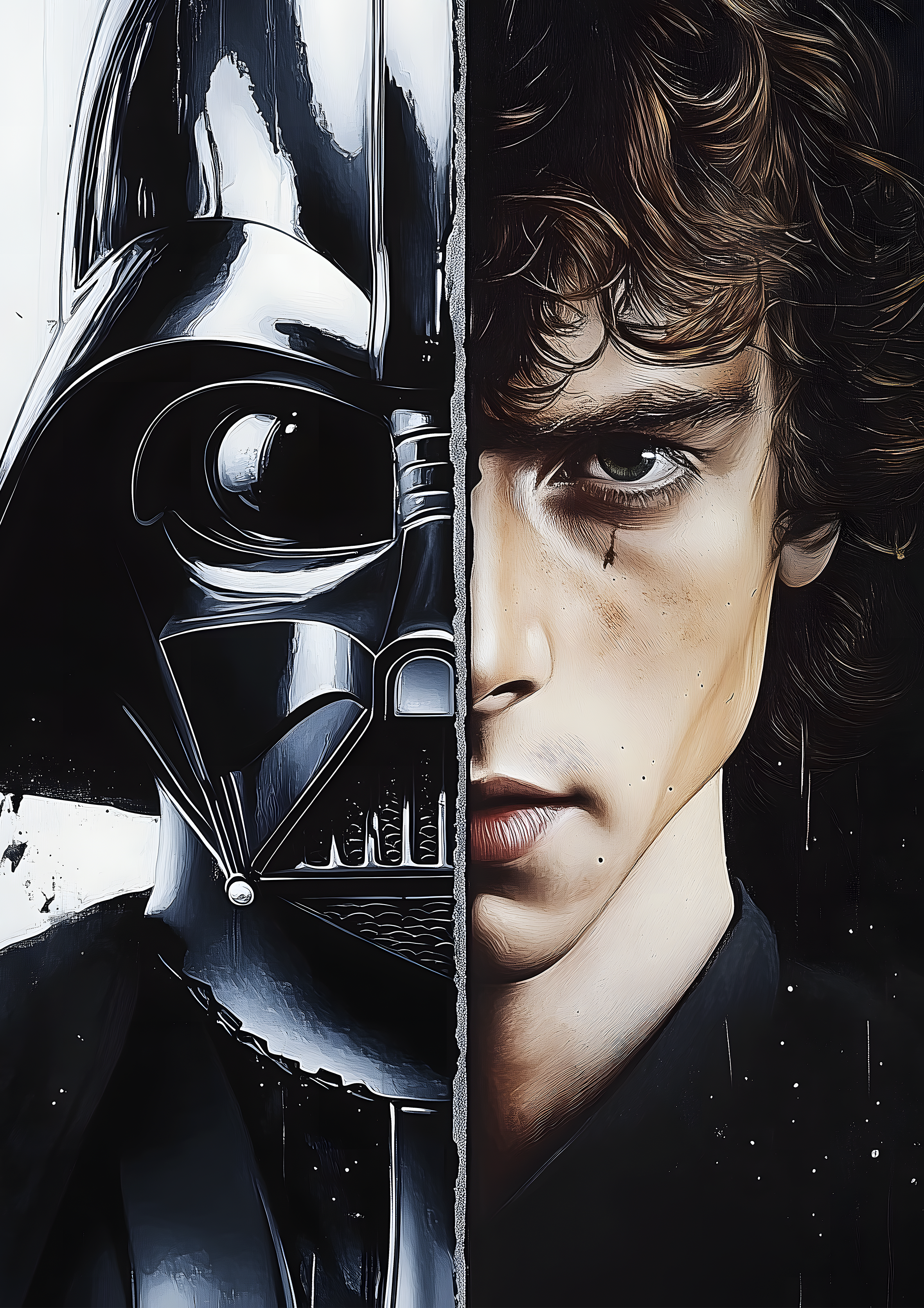 Vader vs Luke 2 metal poster artwork